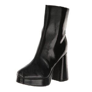 Guess Women's Danca Ankle Boot, Black Patent, 10